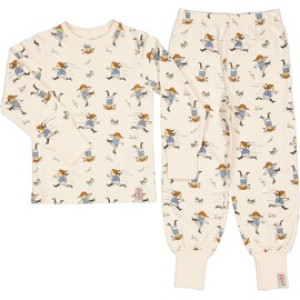 Geggamoja Pyjamas Pippi Langstrømpe Beige 122-128 cl