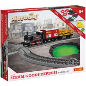 Hornby Steam Goods Express batteridrevet togesett