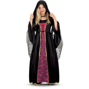Rio Witch Dress Sort/Rosa 140 cl