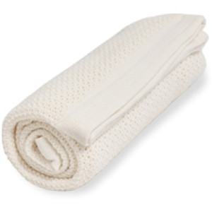 Vinter & Bloom Pledd Soft Grid EKO Pearl White