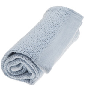 Vinter & Bloom Pledd Soft Grid EKO True Blue