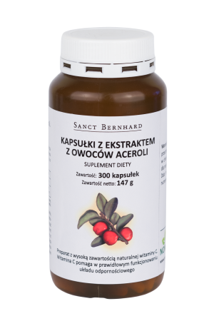 Ekstrakt z owoców Aceroli 300 kaps. Naturalna Witamina C Sanct Bernhard