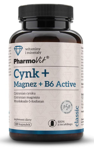 Pharmovit Classic Cynk + Magnez + B6 Active 120 kapsułek