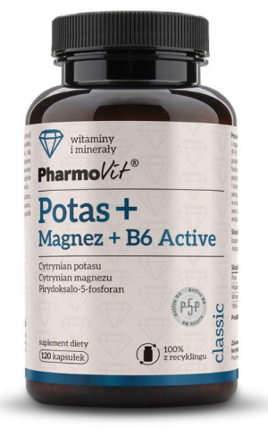Pharmovit Classic Potas + Magnez + B6 Active 120 kapsułek