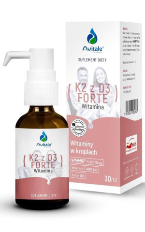 Avitale K2 z D3 FORTE 50µg/4000IU krople 30ml
