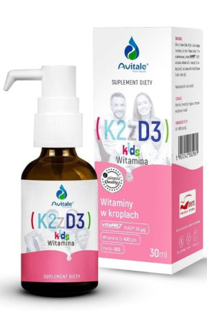 Avitale K2 z D3 KIDS dla dzieci 30 ml