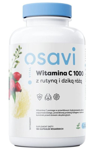 Osavi Witamina C 1000 z Rutyną i Dziką Różą 180 kapsułek