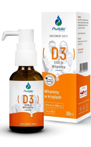 Avitale D3 2000 IU z lanoliny 30 ml Aliness