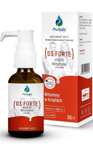 Witamina D3 Forte 4000 IU z Lanoliny 30ml Avitale