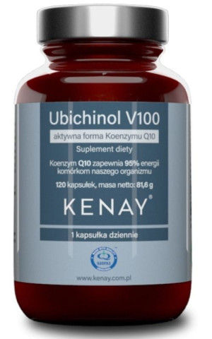 Kenay Ubichinol V100 aktywna forma Koenzymu Q10 (120 kaps.)