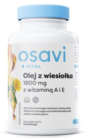 Osavi Olej z Wiesiołka z Witaminą A i E 120 kaps