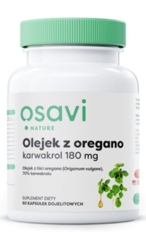 Olejek z Oregano Karwakrol 180mg 60 kapsułek Osavi