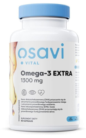 Osavi Omega-3 EXTRA, 1300 mg cytryna 60 kapsułek