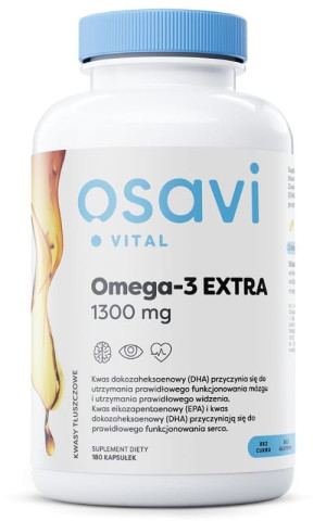 Osavi Omega-3 EXTRA, 1300 mg cytryna 180 kapsułek