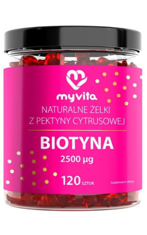 MyVita Żelki naturalne BIOTYNA 2500µg 120 sztuk