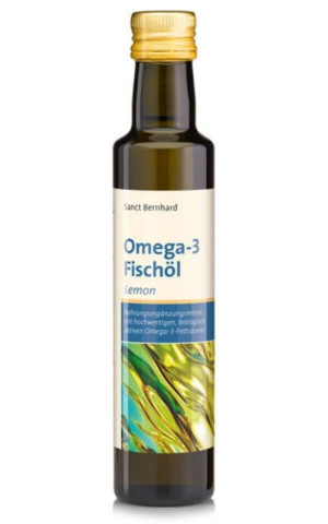 Olej rybny Omega 3 EPA i DHA o smaku cytrynowym 250ml Sanct Bernhard