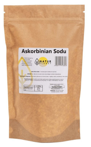 Askorbinian sodu - witamina C 100%, 500g proszek, Natur Planet