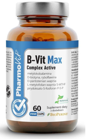Pharmovit Clean Label B-Vit Max Complex Active 60 kapsułek
