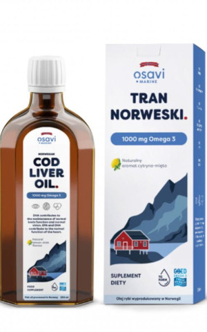 Osavi Tran norweski 1000 mg Omega 3 cytryna-mięta 250 ml