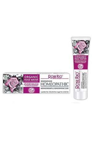 Pasta do zębów HOMEOPATYCZNA z organiczną wodą różaną 65ml Rose Rio