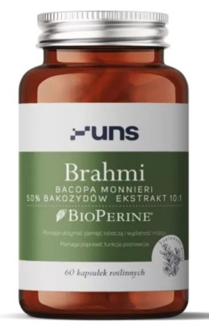 Brahmi Bacopa Monnieri 60 kapsułek UNS