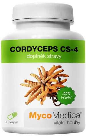 Cordyceps CS-4 (min 30 % polisacharydów) 500mg 90 kapsułek, MycoMedica