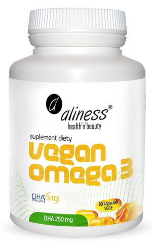 Aliness Vegan Omega 3 DHA 250mg 60 kaps