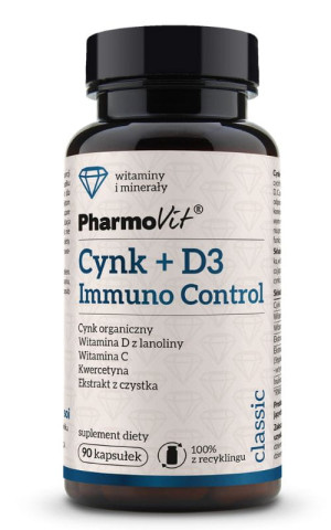 Pharmovit Classic Cynk + D3 Immuno Control 90 kaps