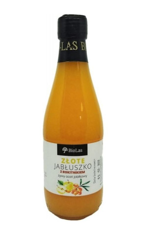 Żywy Ocet Jabłkowy Złote Jabłuszko z rokitnikiem 330 ml Bio-Las