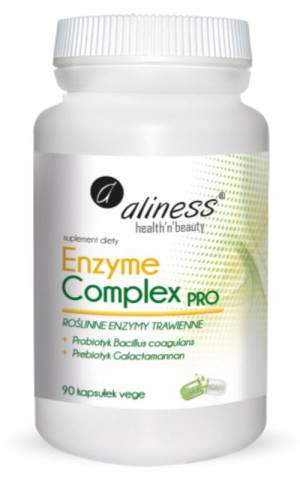 Aliness Enzyme Complex Roślinne enzymy trawienne PRO 90 kaps