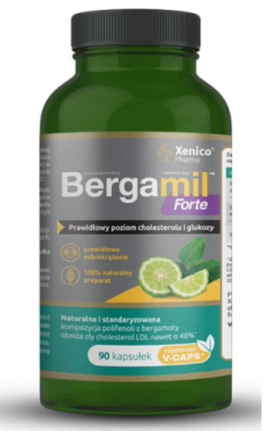 Bergamil Forte Bergamotka 90 kapsułek Xenico Pharma