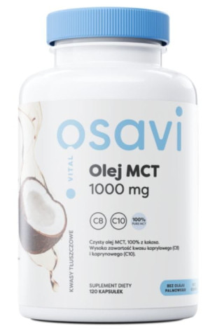 Osavi Olej MCT 1000mg - 120 kapsułek miękkich