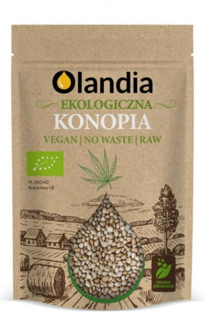 Ekologiczna konopia - nasiona konopi siewnej, niełuskane 200g Olandia