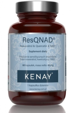 Kenay ResQNAD Resveratrol & Quercetin & NAD+ (resweratrol, kwercetyna, NAD) (60 kapsułek)