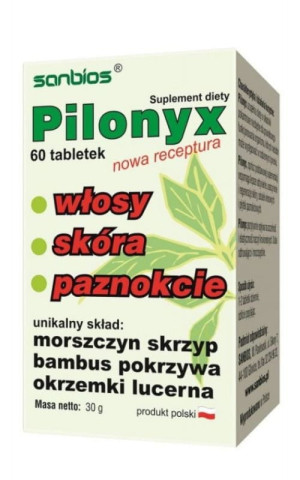 Pilonyx włosy skóra paznokcie 60 tabletek SANBIOS