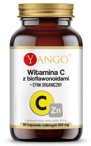 Yango Witamina C z bioflawonoidami + Cynk organiczny 90 kaps