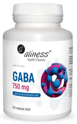 Aliness GABA (Gamma amino butyric acid) 750 mg 100 kaps
