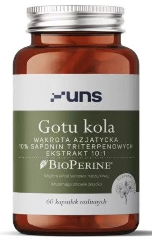 Gotu kola 500mg 60 kapsułek + BioPerine UNS