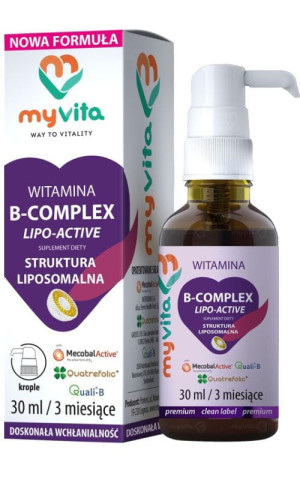 MyVita Witamina B-Complex Lipo-Active Struktura liposomalna krople 30 ml