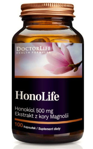 Doctor Life HonoLife Honokiod Ekstrakt z kory magnolii 500mg, 100 kapsułek