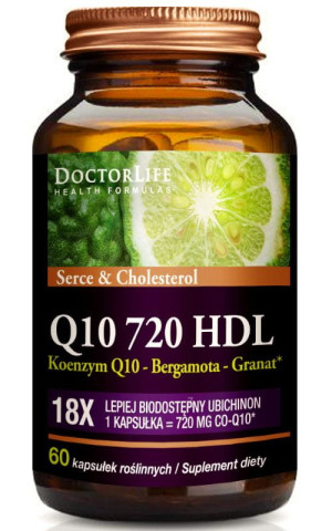 Doctor Life Co-Q10 720 Koenzym Q10 - Bergamota, Granat 60 kapsułek