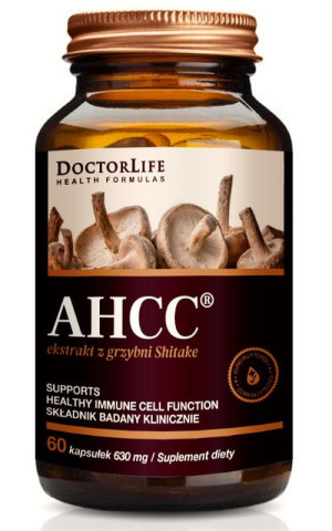 Doctor Life AHCC ekstrakt z grzybni Shitake 630mg 60 kapsułek
