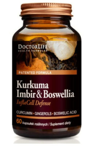 InflaCell Defense Kurkuma, Imbir, Boswellia 60 kapsułek, Doctor Life