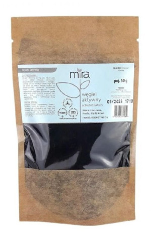Węgiel aktywny naturalny Charcoal Powder 50g Mira