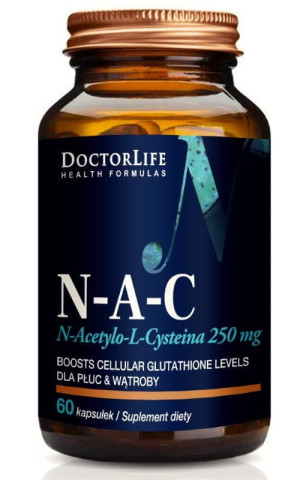 Doctor Life NAC N-Acetyl-L-Cysteina 250mg - 60 kapsułek