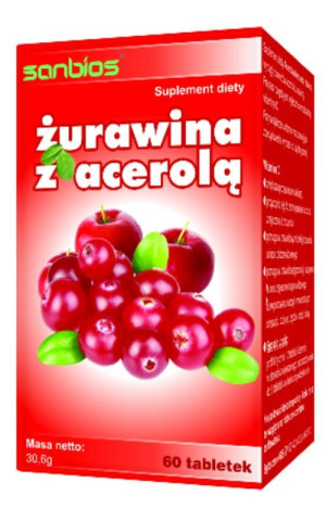 Żurawina z acerolą 60 tabletek SANBIOS