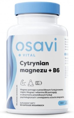 Osavi Cytrynian Magnezu + B6 - 90 kapsułek