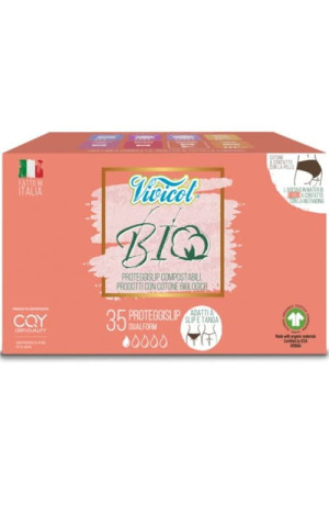 Wkładki higieniczne Dualform 35 sztuk Vivicot BIO