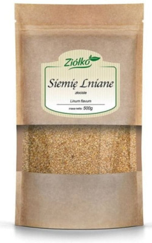 Siemię lniane złociste ziarno 500g Ziółko