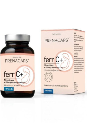 Prenacaps Ferr C + (laktoferyna + wit C) 60 kapsułek ForMeds